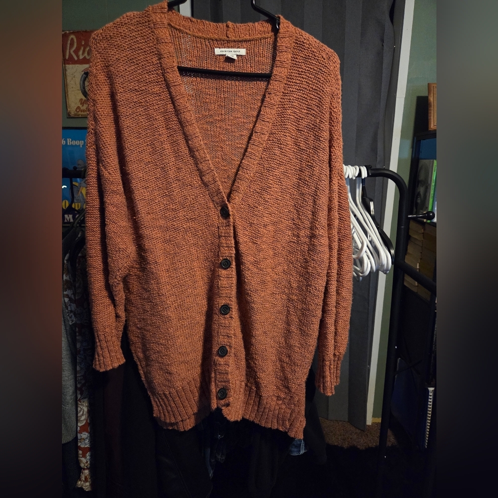 American Eagle Warm Brown Knit Sweater